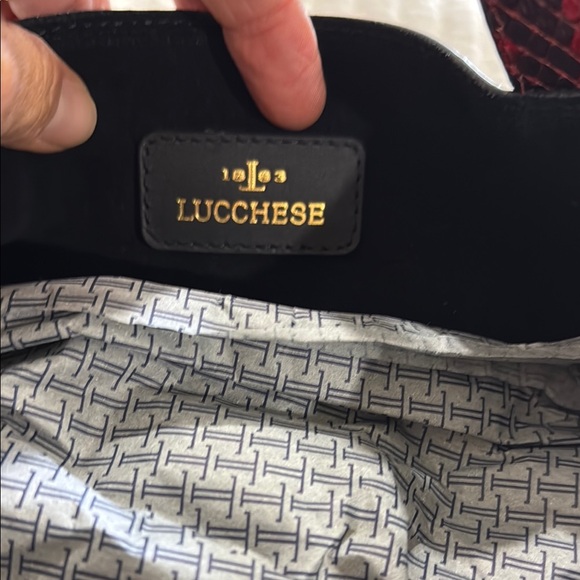 Lucchese red python Sofia bucket bag - Picture 3 of 7